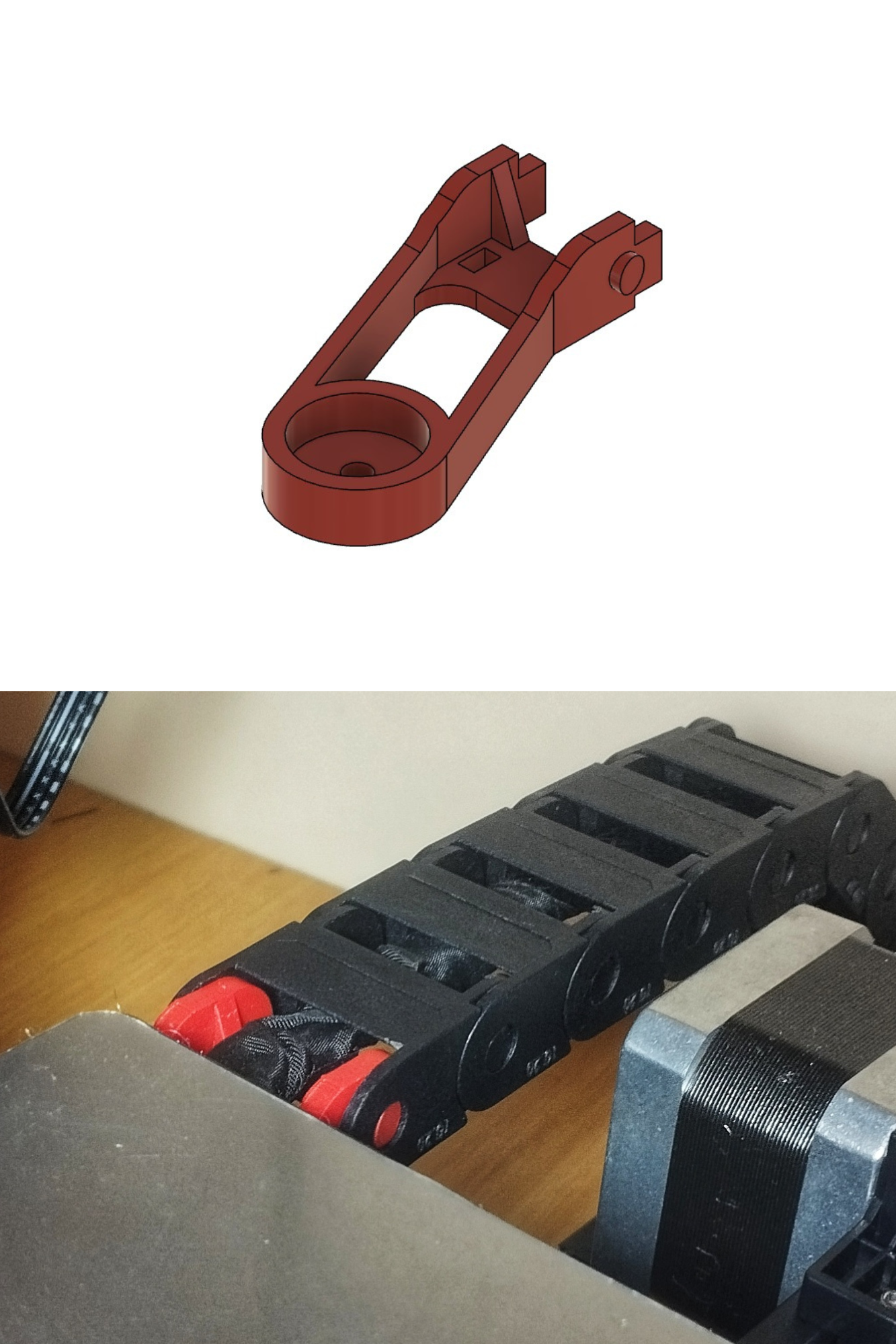 Ender 3 Cable Chain Heat Bed Bracket