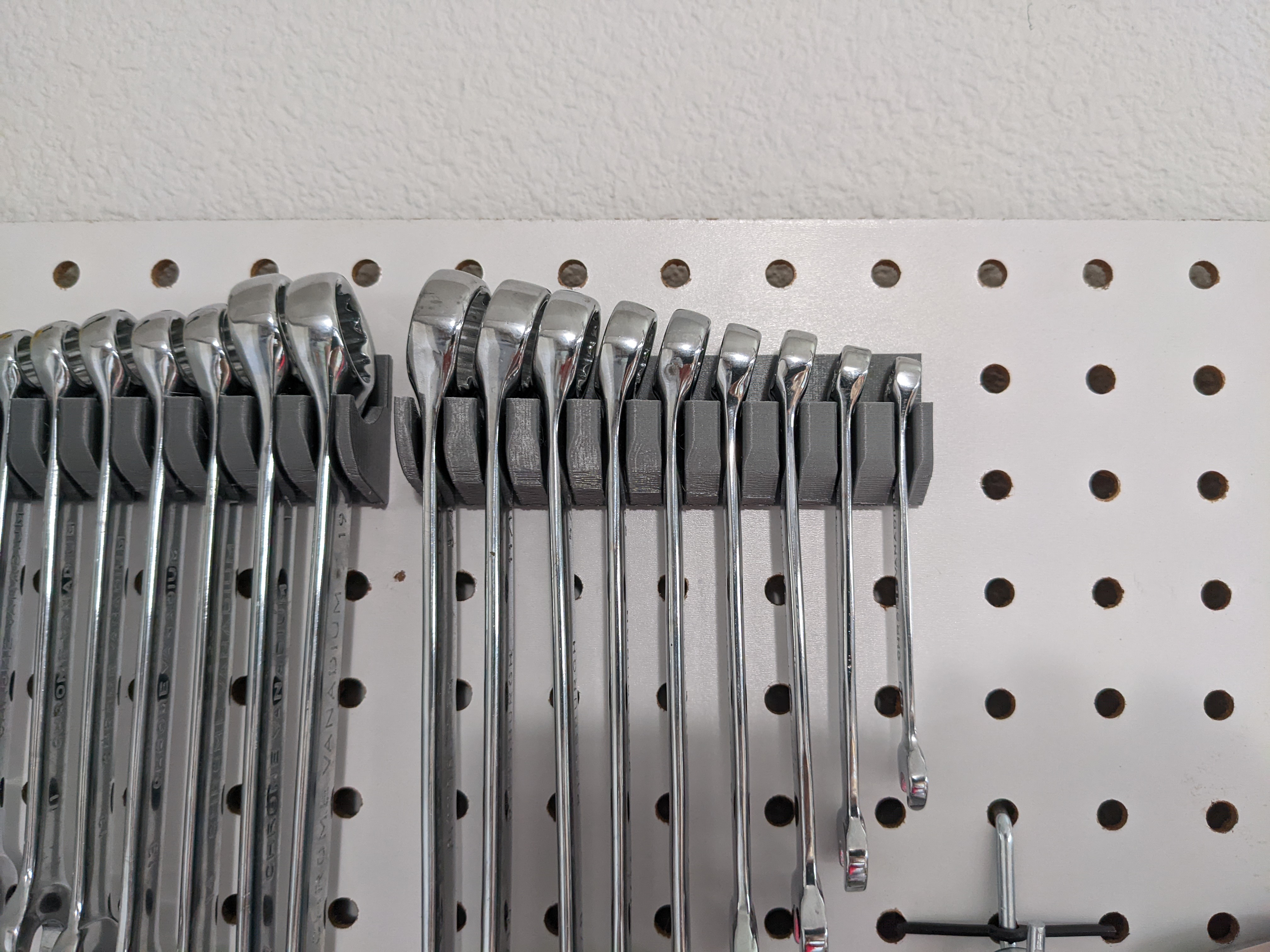peg board wrench holder