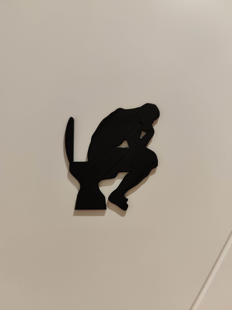 Rodin's "The Thinker" WC / Restroom / Toilet / Bathroom sign