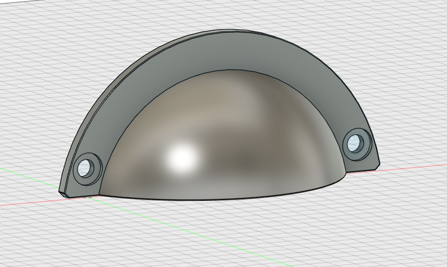 Cabinet Handle for a cupboard, closset or a door. With 2 M4 holes - photo 3