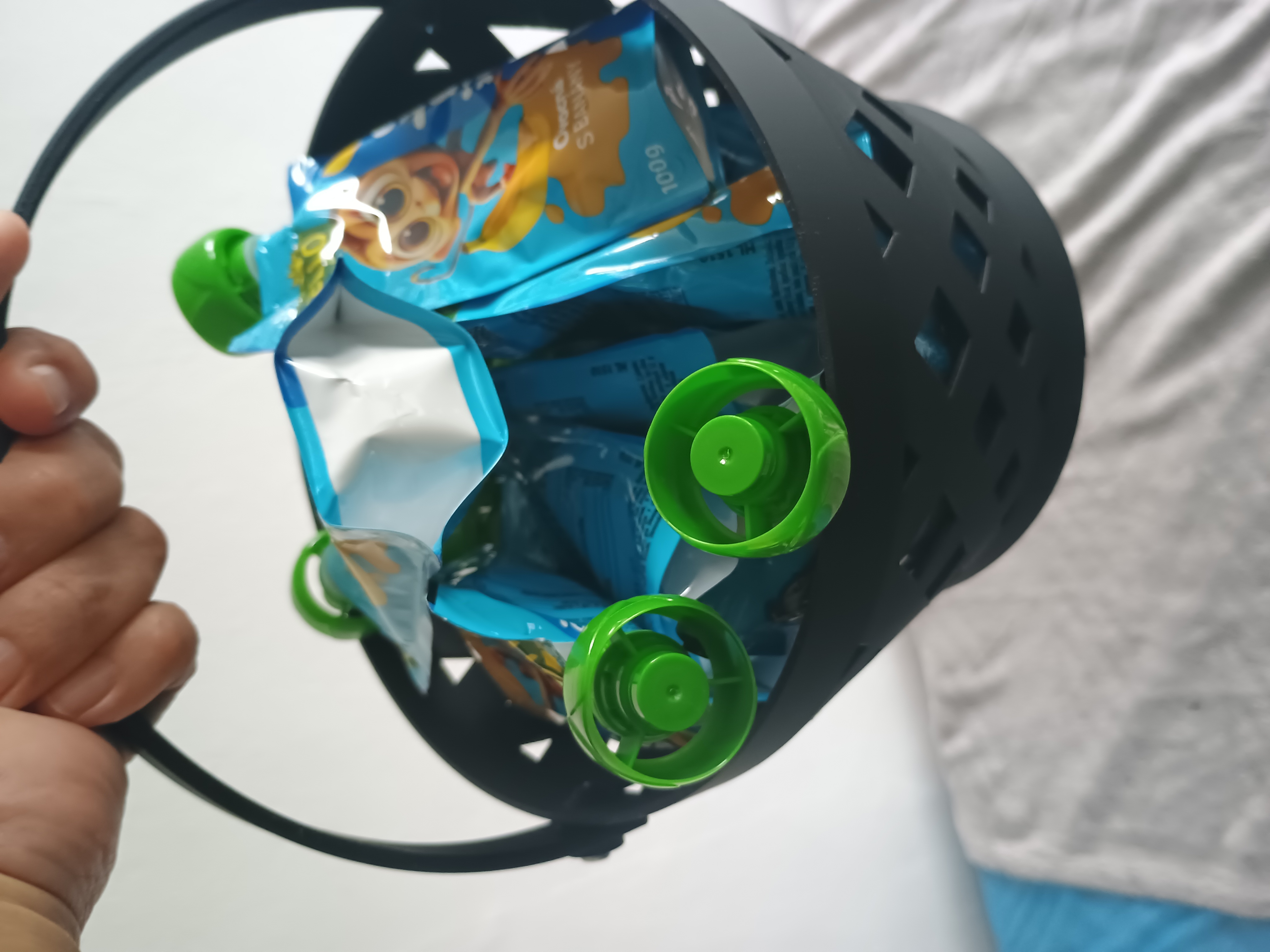 Basket round basket with handle holder bucket toy kid kids children easy print 3 versions kosik pro deti easy print printable without support, tested