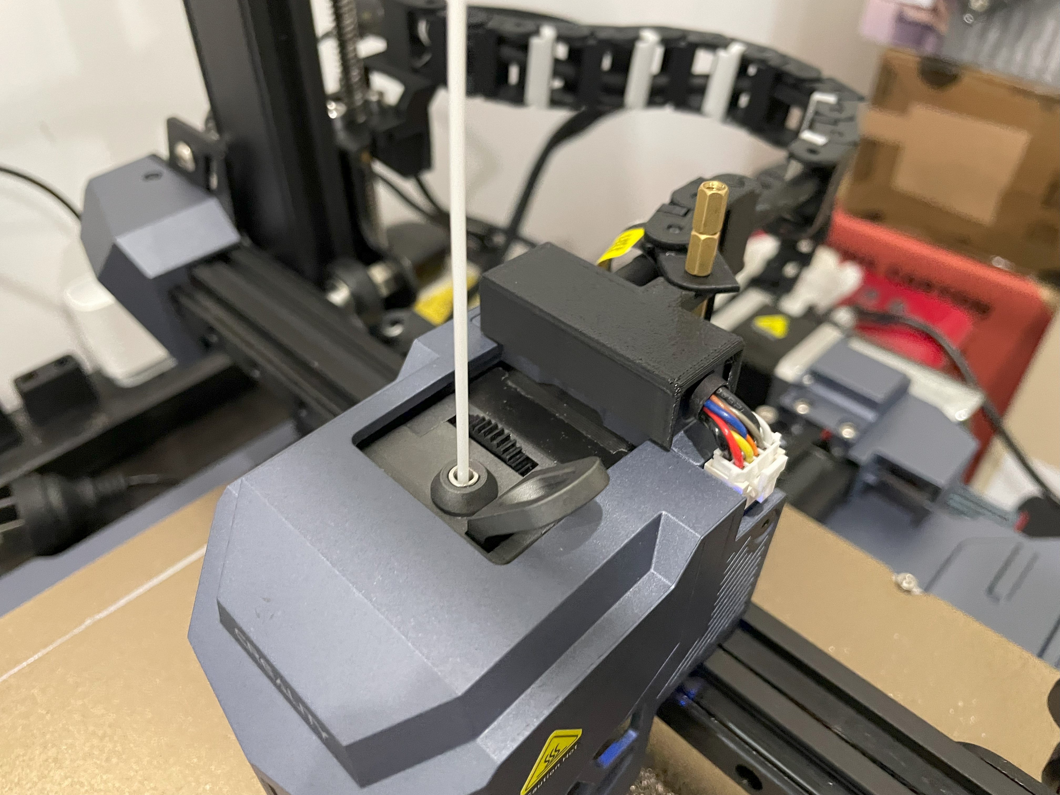 CR10 SE extruder mount for X axis drag cable