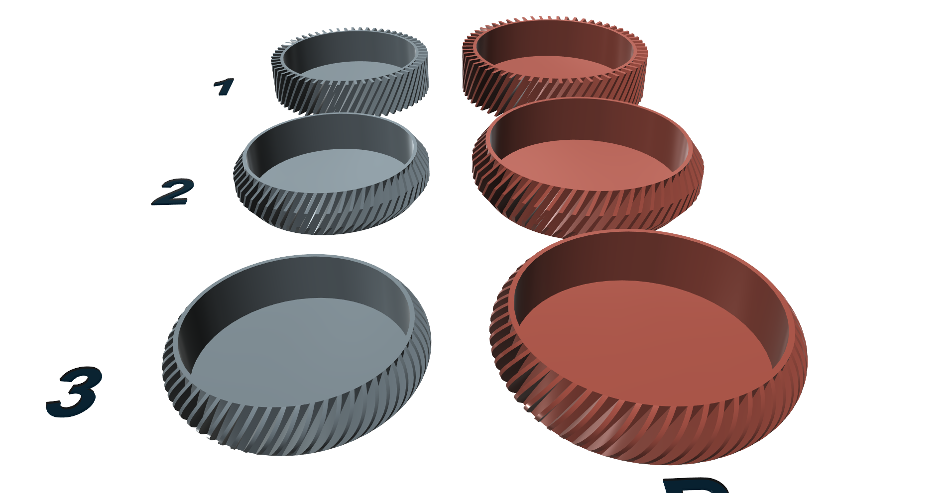 Flowers tray flower bowl flower pot easy printable without suport - photo 4