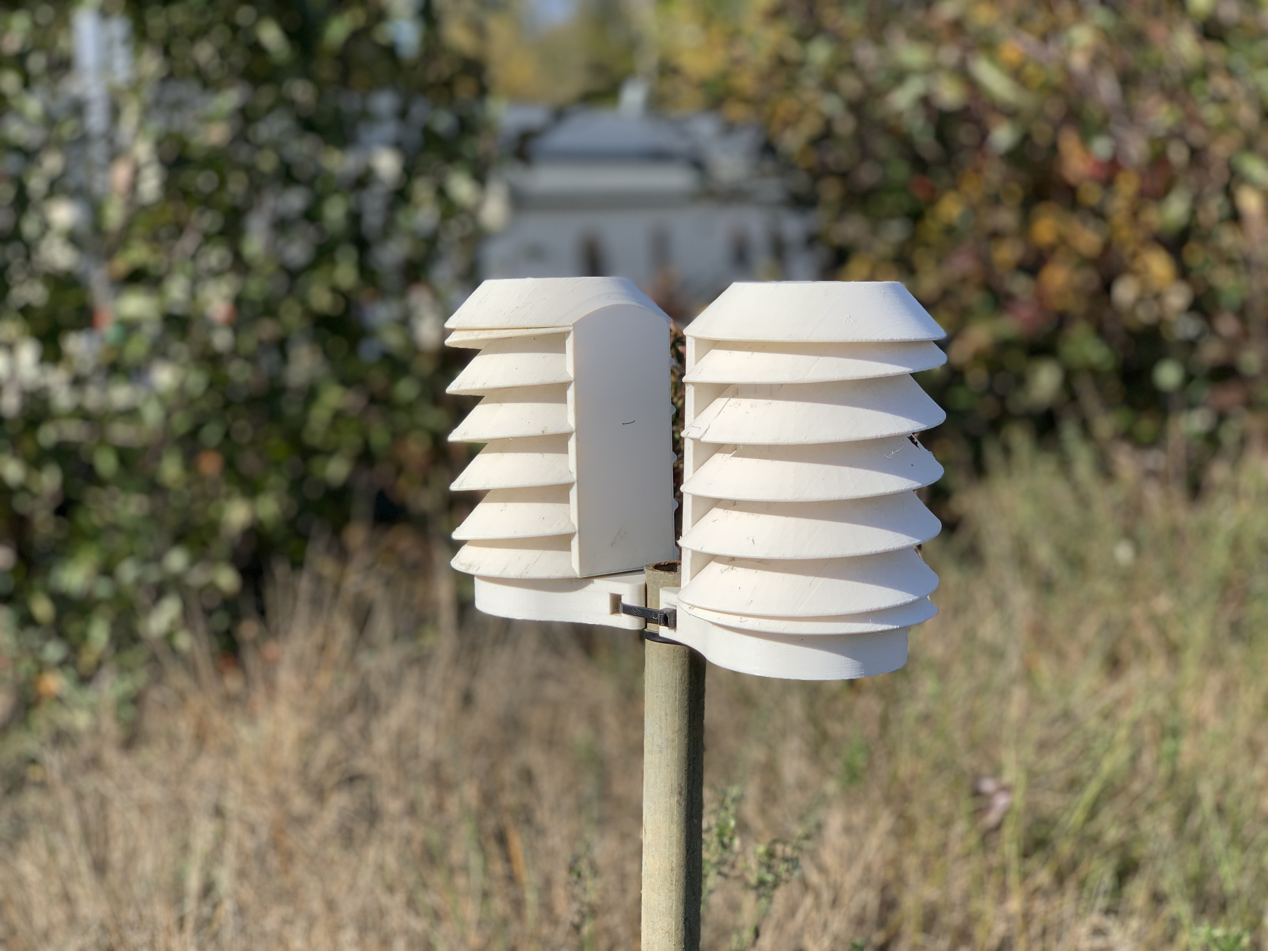Mount and Radiation Shield for Netatmo and Generic 433MHz Weather Station