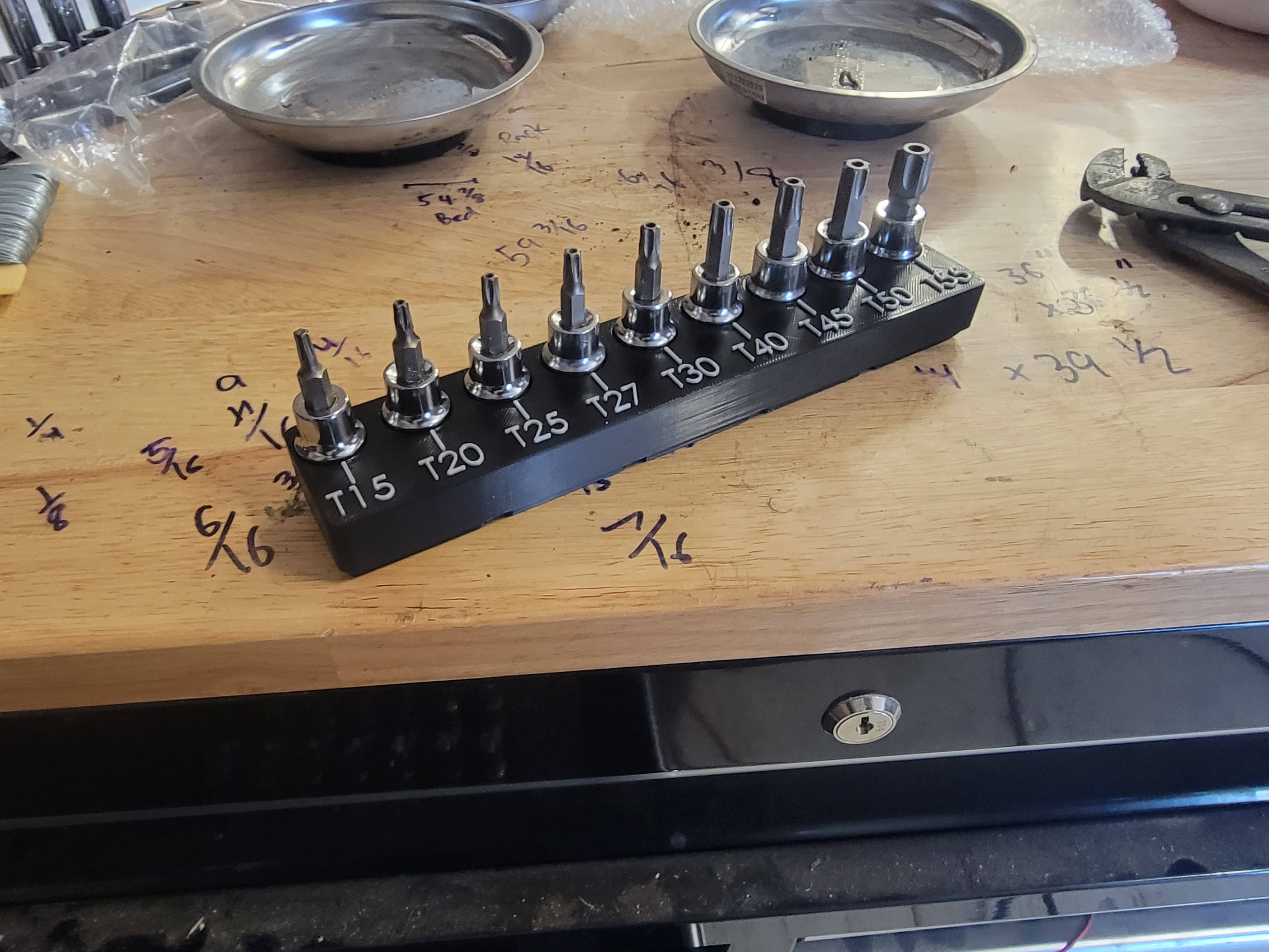 Husky 3/8th tool bit set holders gridfinity - photo 3