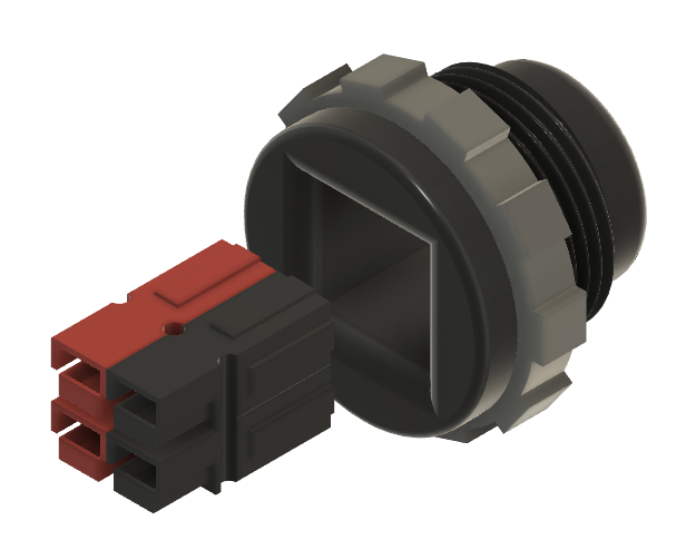 Anderson Powerpole Chassis Mount (for 2 stacked connectors) Updated 3-15-2025 - photo 2