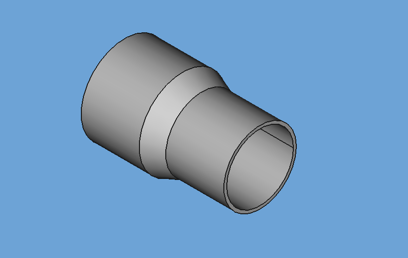 Parametric hose adapter for dust collection [FreeCAD] - photo 2