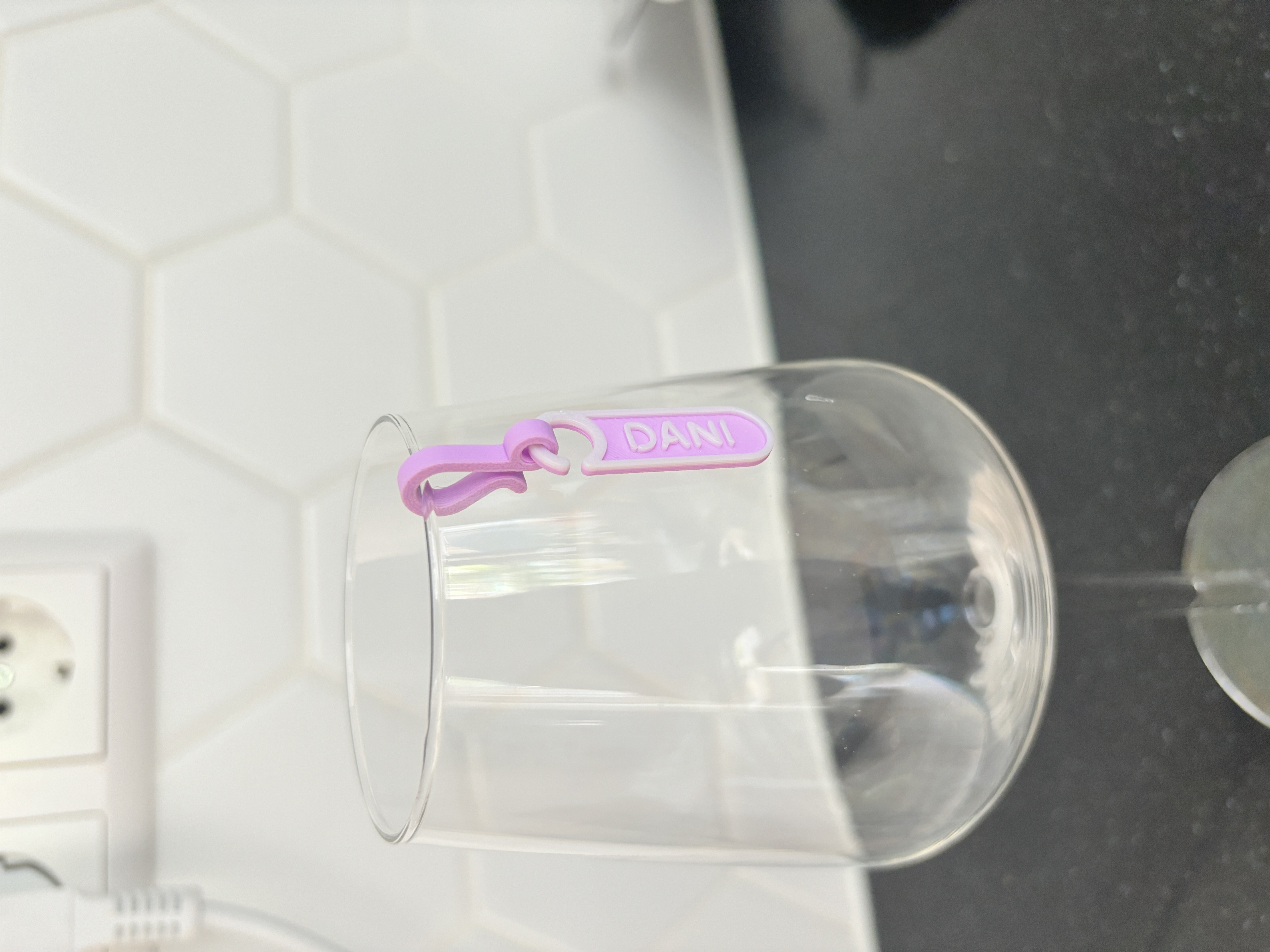 Glass marker / Name tag / Fob / Clip - Customizable - photo 3
