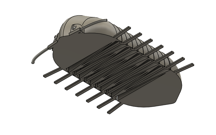 Compliant print-in-place Isopod / woodlouse / roly-poly toy - photo 2