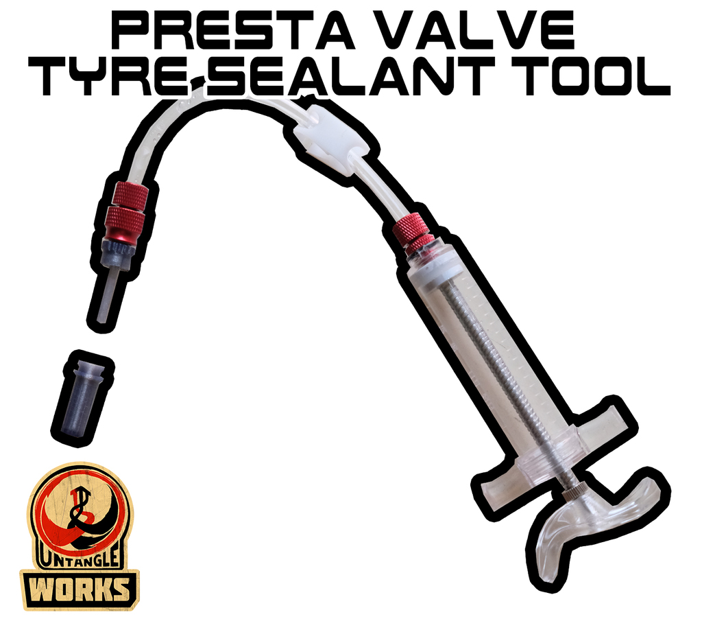 Presta Valve tyre sealant tool 