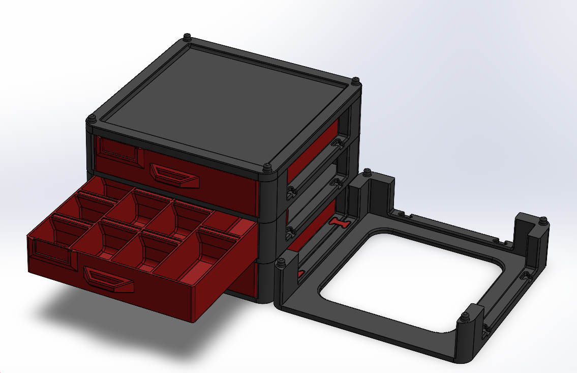 Stackable drawer/organizer for screws/tools/parts