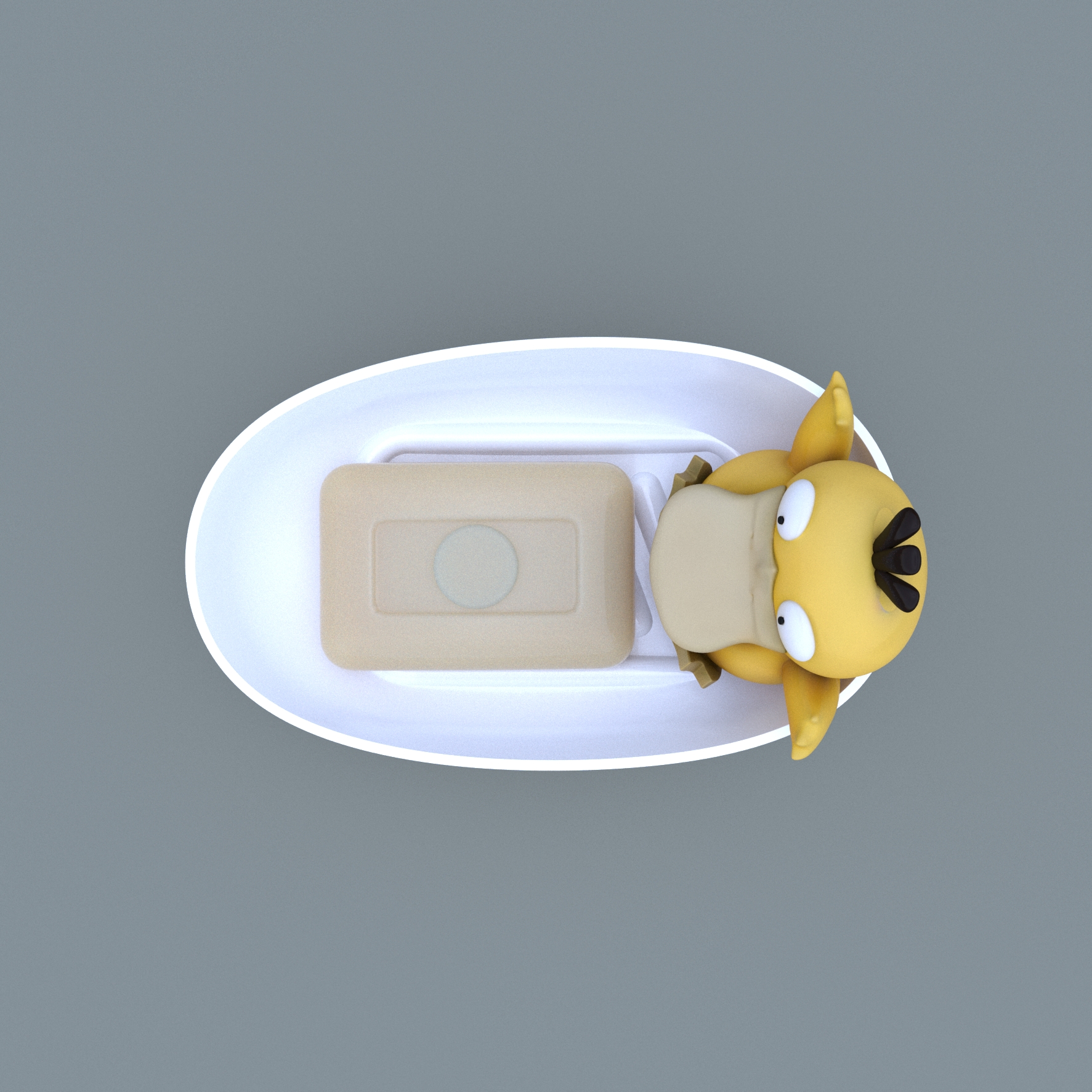 ℗054 Psyduck Soap Dish 3D model - photo 2