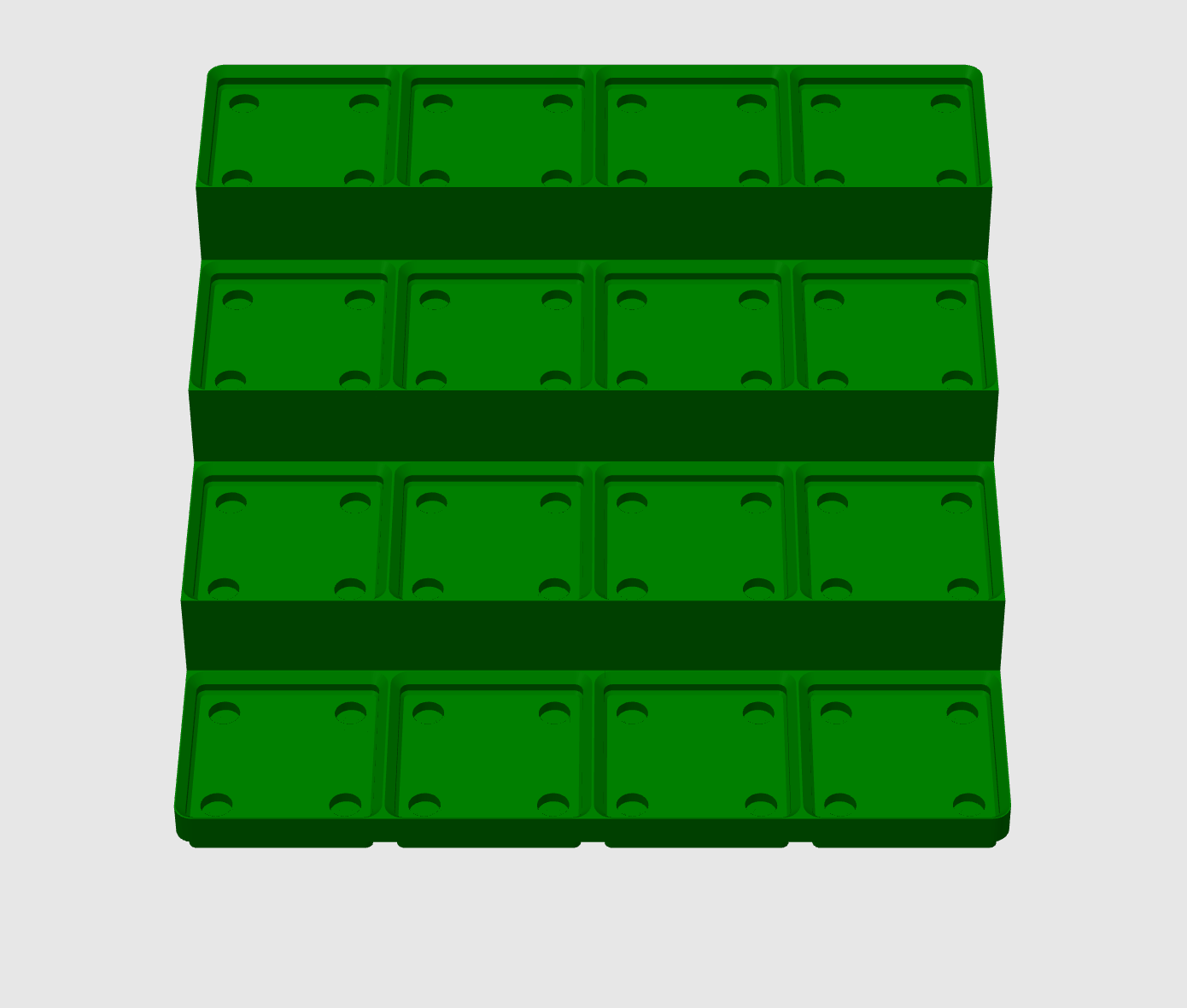 Gridfinitiy Base Stepped: Step Base Storage 4x4 for small Printers - photo 2