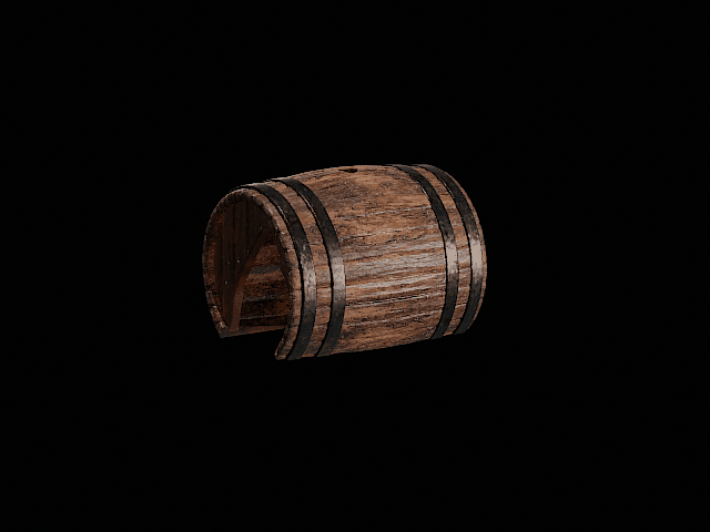 Broken wooden barrel decoration aquarium/terrarium/miniature