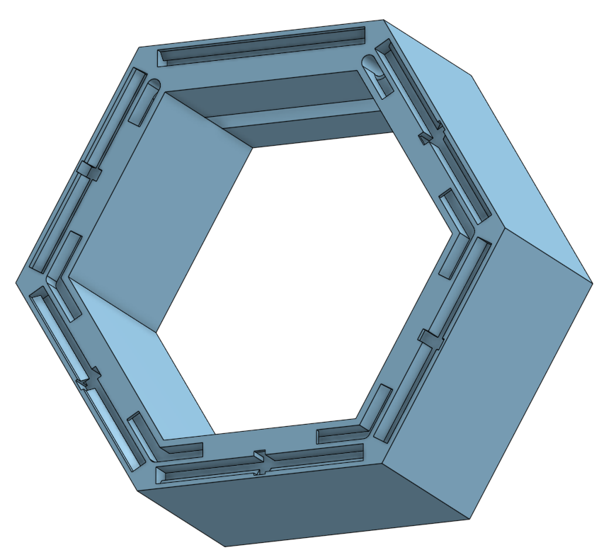 Hexagon Shelves with LED & Cable management system - photo 2