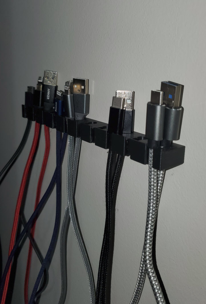 USB cable holder / wall mount