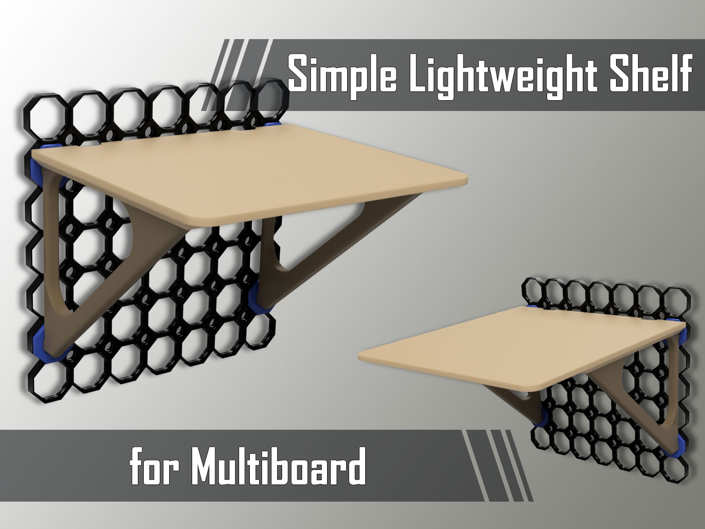 Large simple flat Shelf for Multiboard