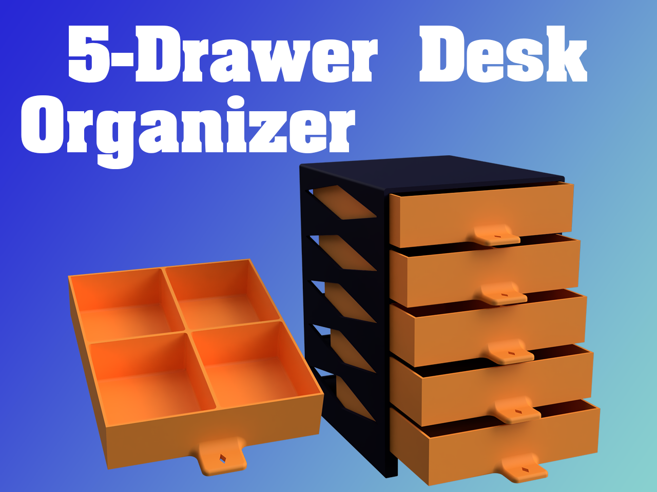 5-Drawer Desk Organizer
