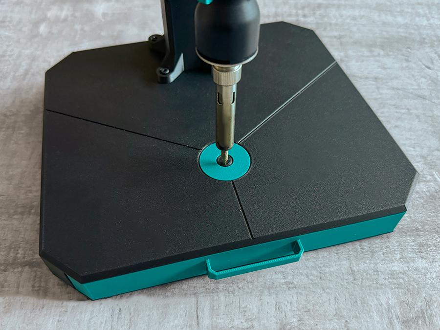 Base with drawer for Heat Insert Press