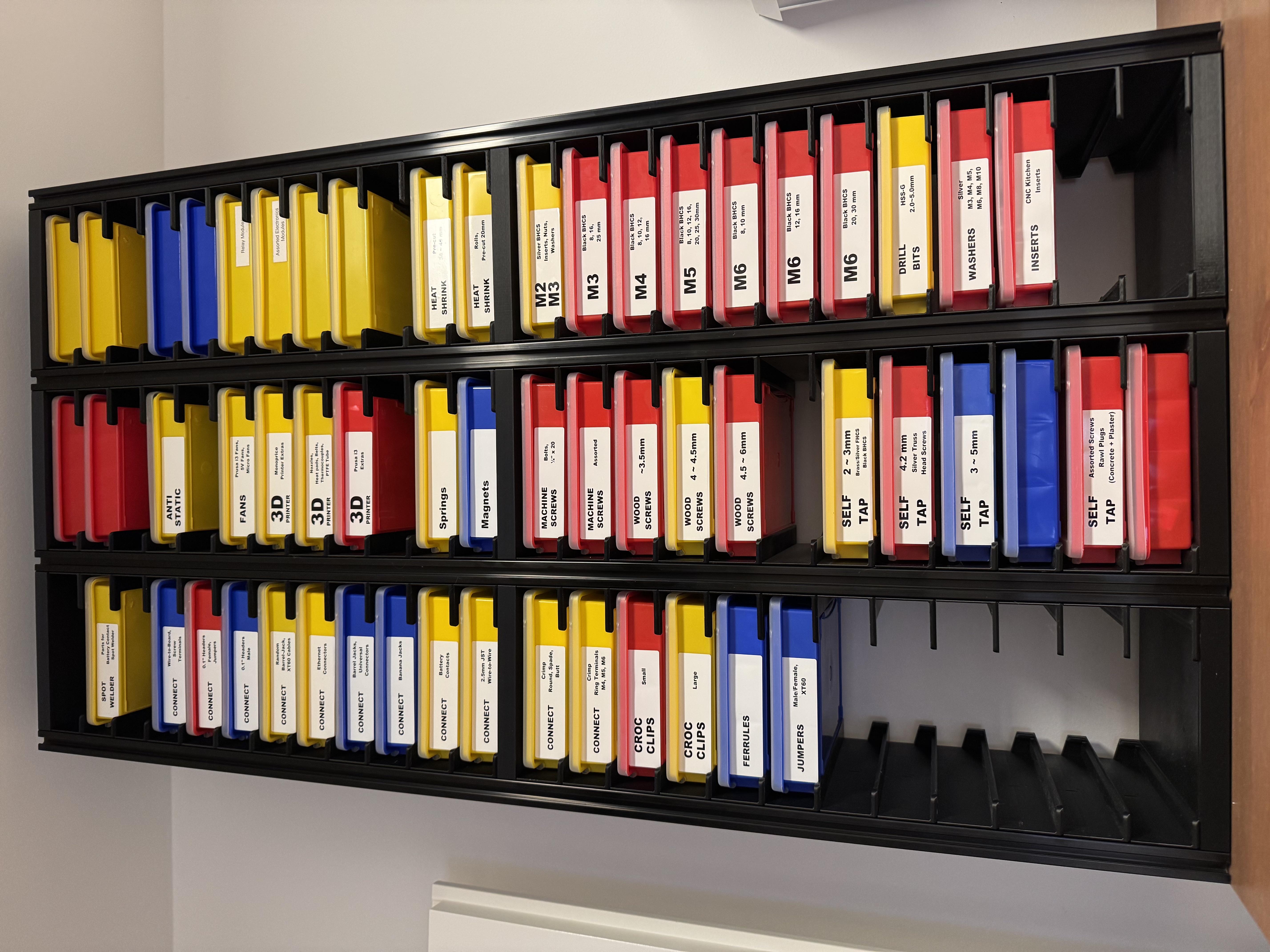 Storage Rack for Small Parts Boxes