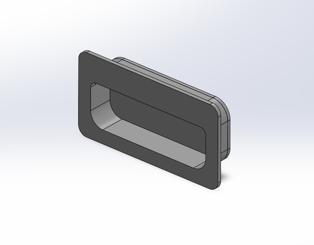 recessed kitchen handle