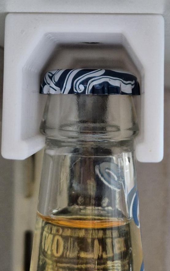 Beer bottle shelf hanger / beer rail