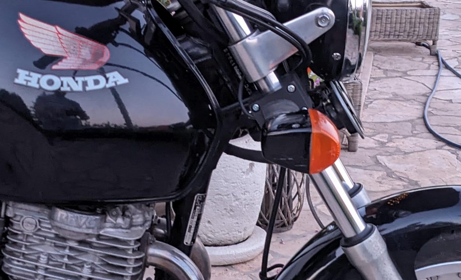 Honda XBR500 indicator holder clamp