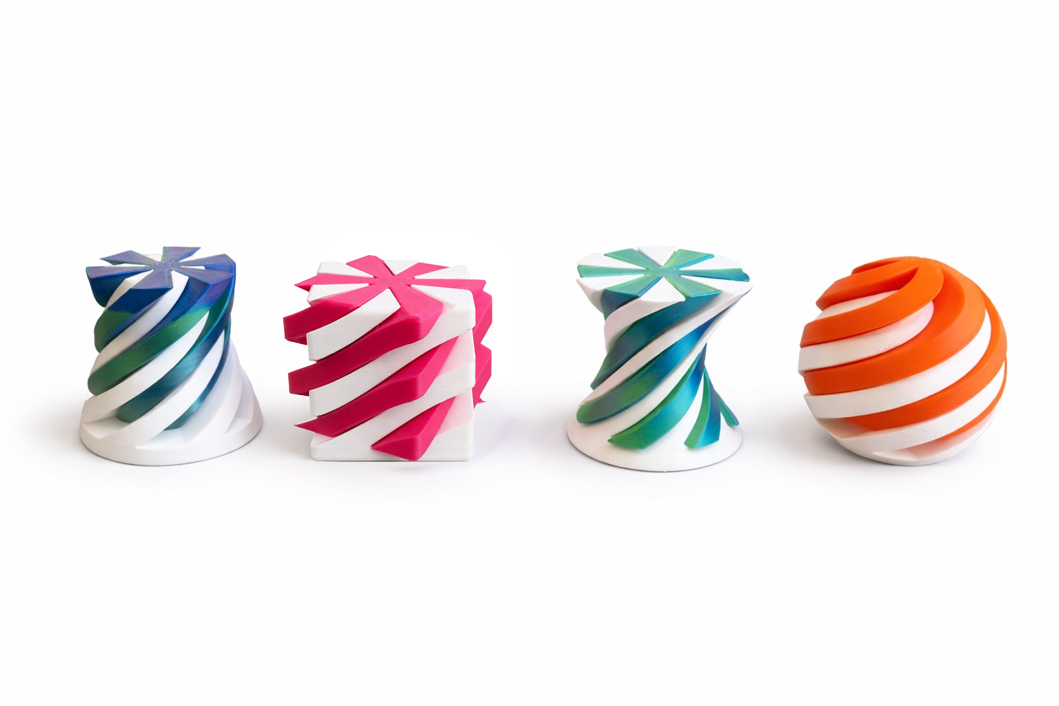Interlocking Spiral Fidget Toy Collection - Square, Cone, Hourglass, Ball - photo 2