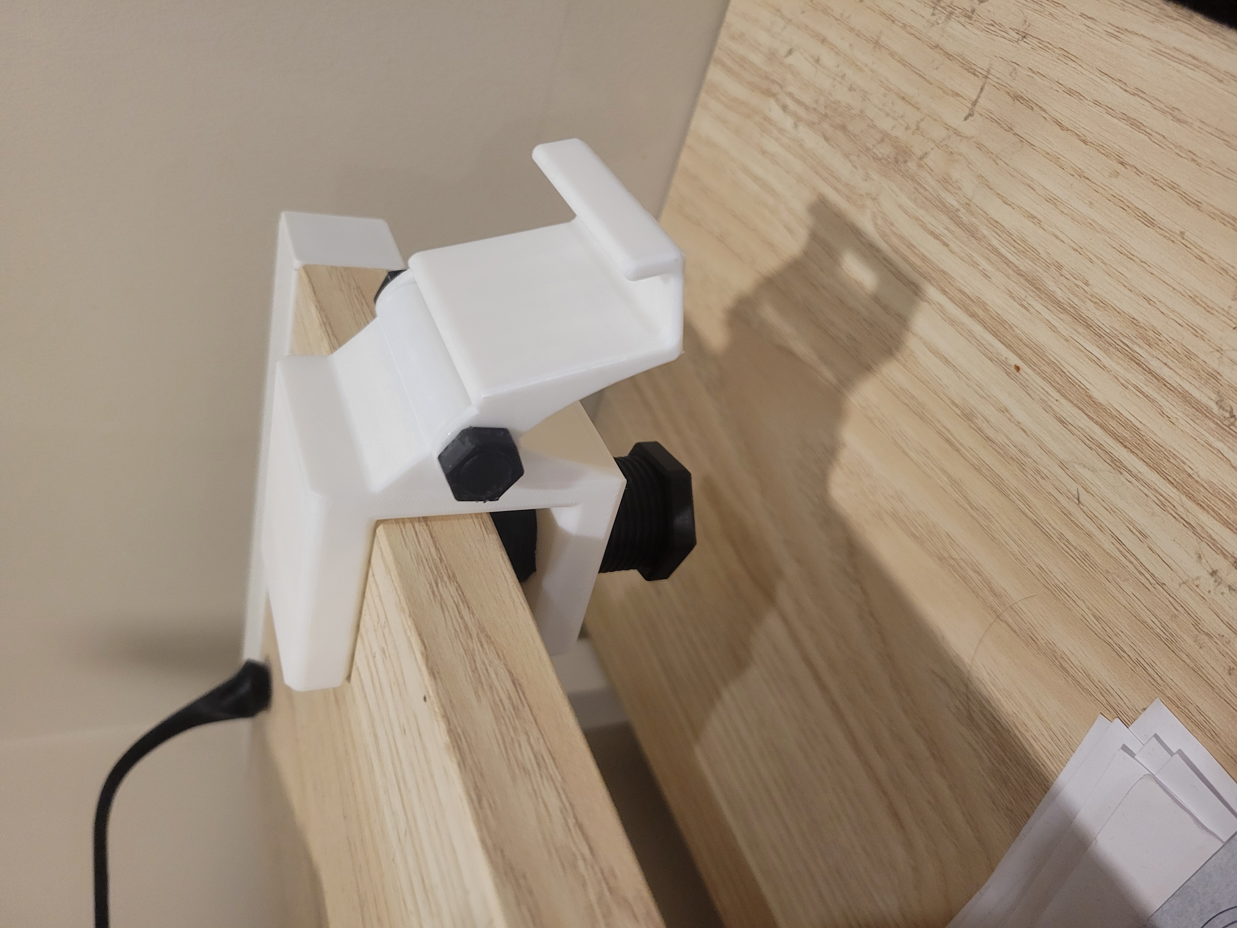 Adjustable Clamp-On Desk Phone Mount