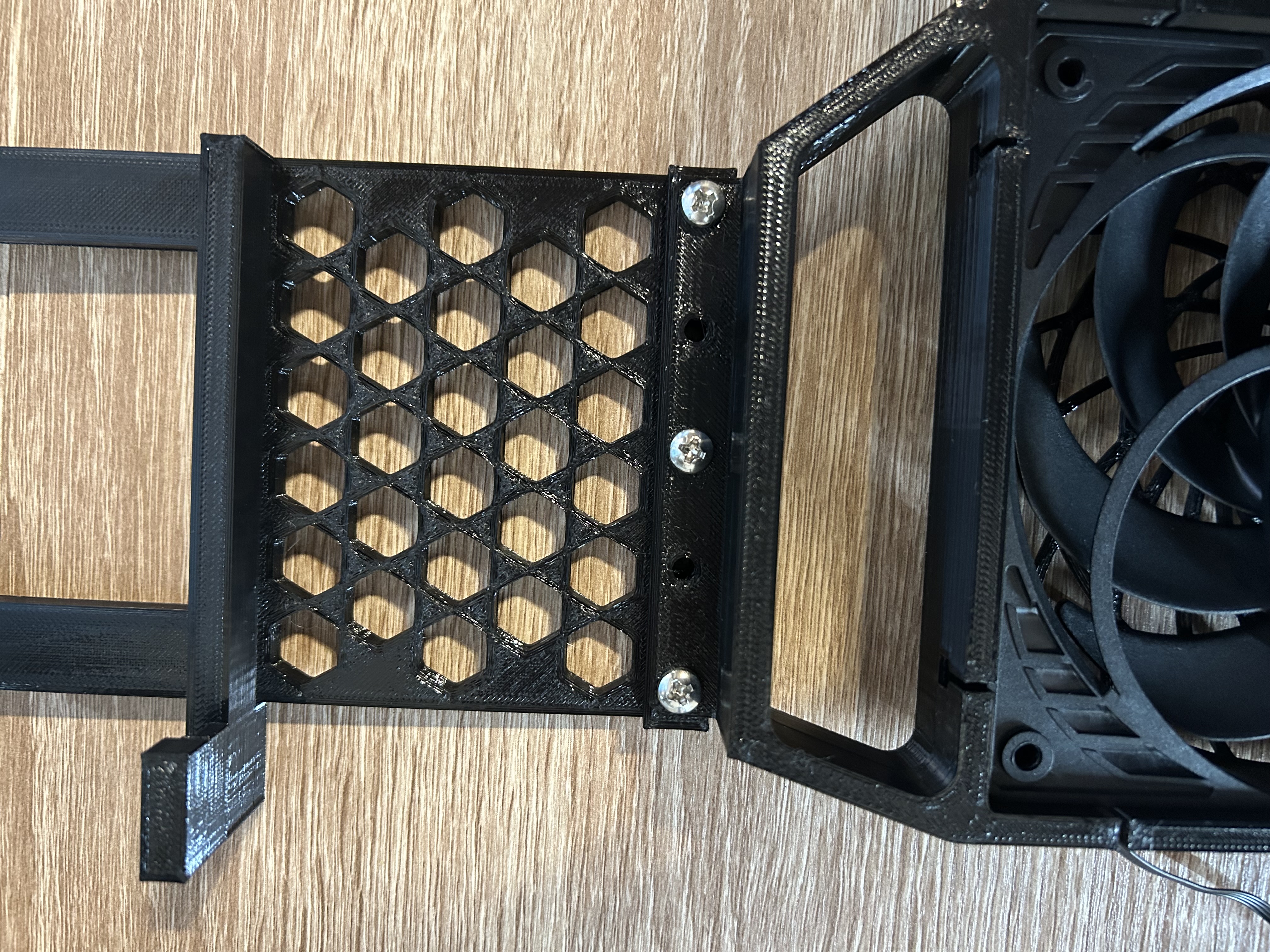 HP G2 Z4 Tower PSU Clamp fan bracket mount to cool PCIe area - photo 4