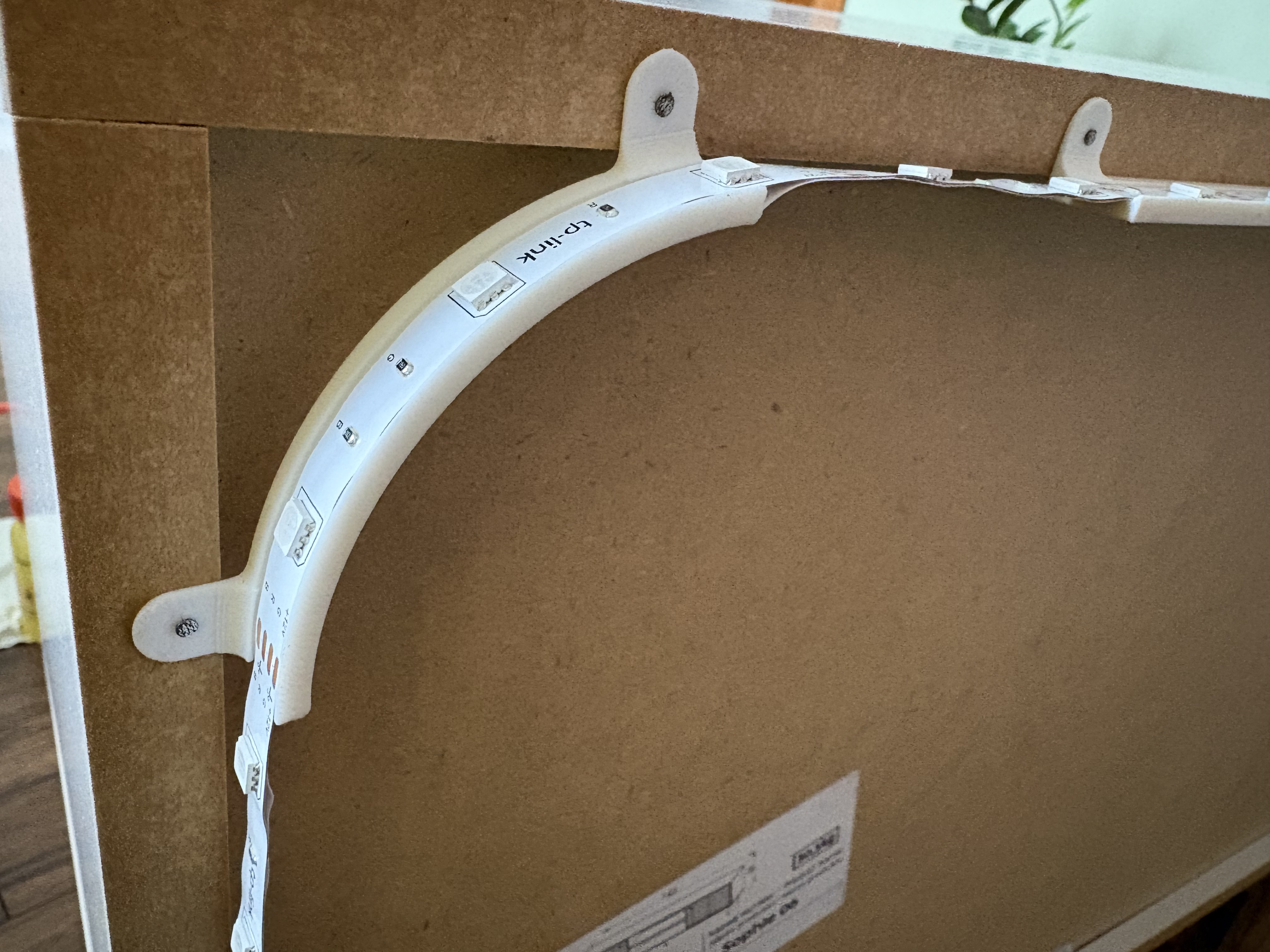 LED strip mount for furniture