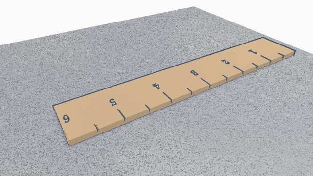 6in. simple mini ruler tool for measuring - photo 2