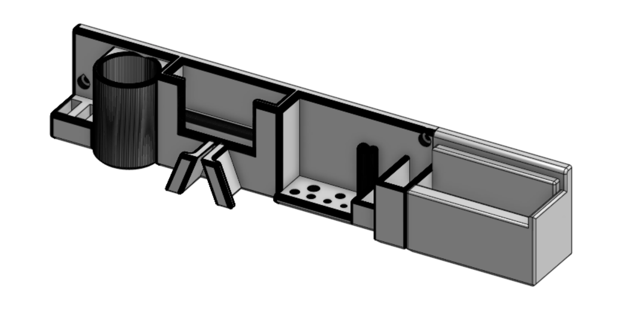 Centauri carbon minimalist tool holder with hotend space (no magnets, no supports) - photo 2