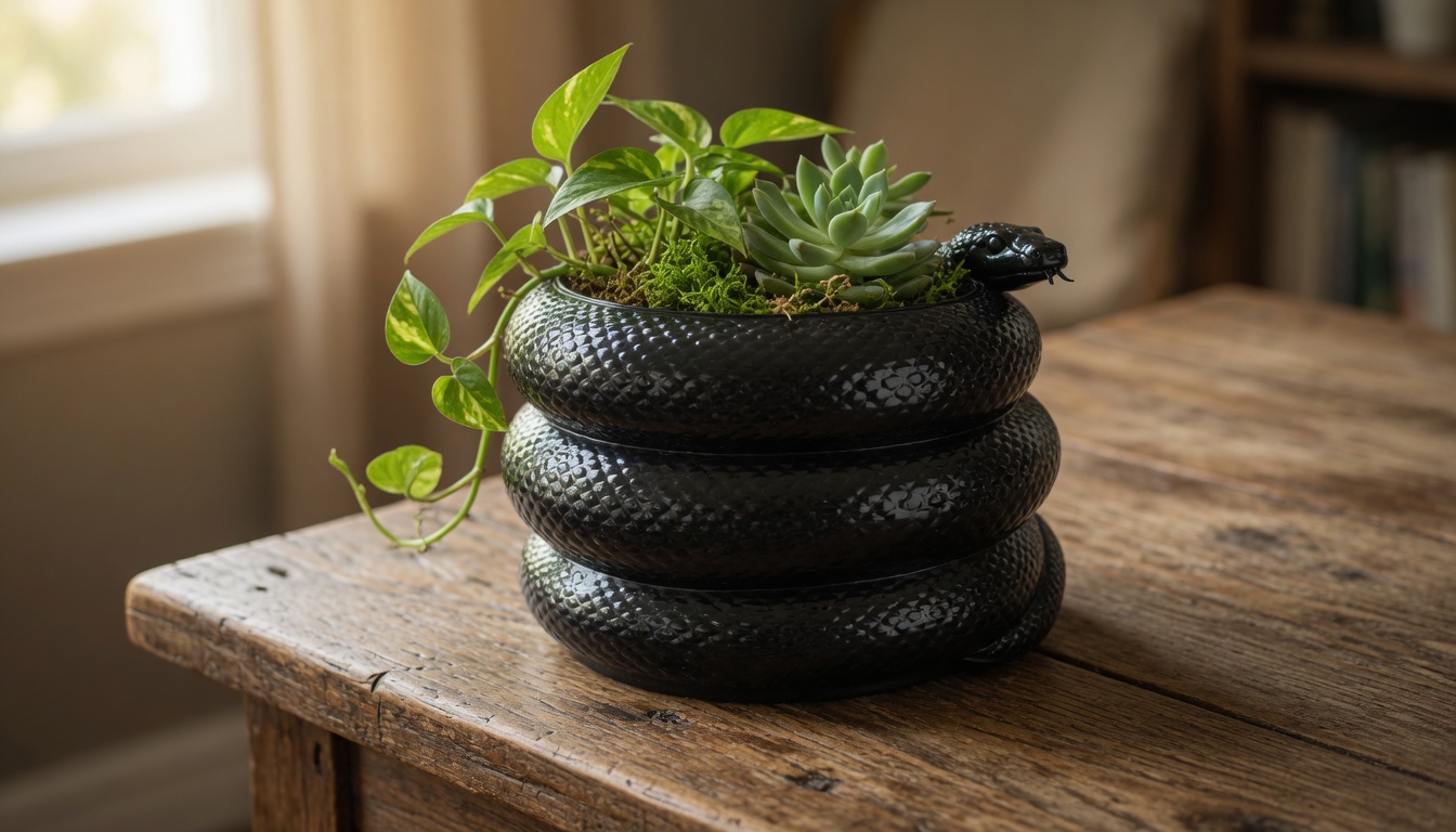 Coiled Snake Planter Pot - photo 2